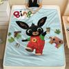 1PC Bing Patterned Flannel Blanket Suitable For All Seasons for Home Decor Warmth and Comfort Gifts Holiday Present
