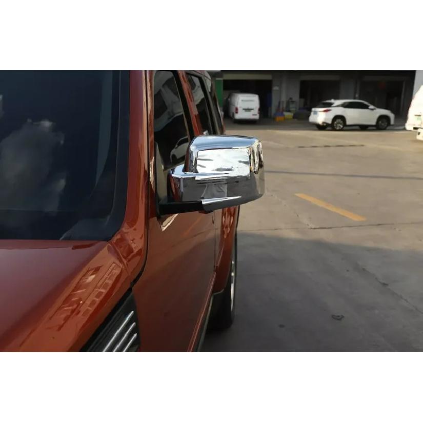 For Dodge Nitro Jeep Liberty 2007 2008 2009-2012 ABS Car Rearview Side Mirror Cover Wing Cap Exterior Door Trim Adhesive Sticker