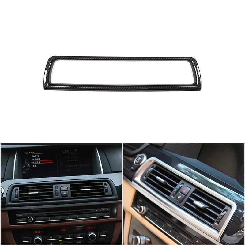 Car Styling Interior Center Console Air Condition Air Vent Outlet Frame Cover Decor Trim For BMW 5 Series F10 F18 2011
