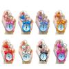 Creative Iron Keychain Keyring with Mini Alarm Clock Shape Detail for Keys Bags and Vehicles As Practical Ornament