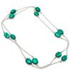 Collana Gioiello in Argento Sterling 925 con Pietra Preziosa Malachite 36"