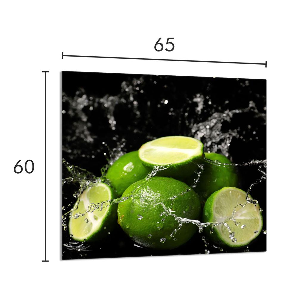 GLASPANEL TILL KÖK 65x60 Lime