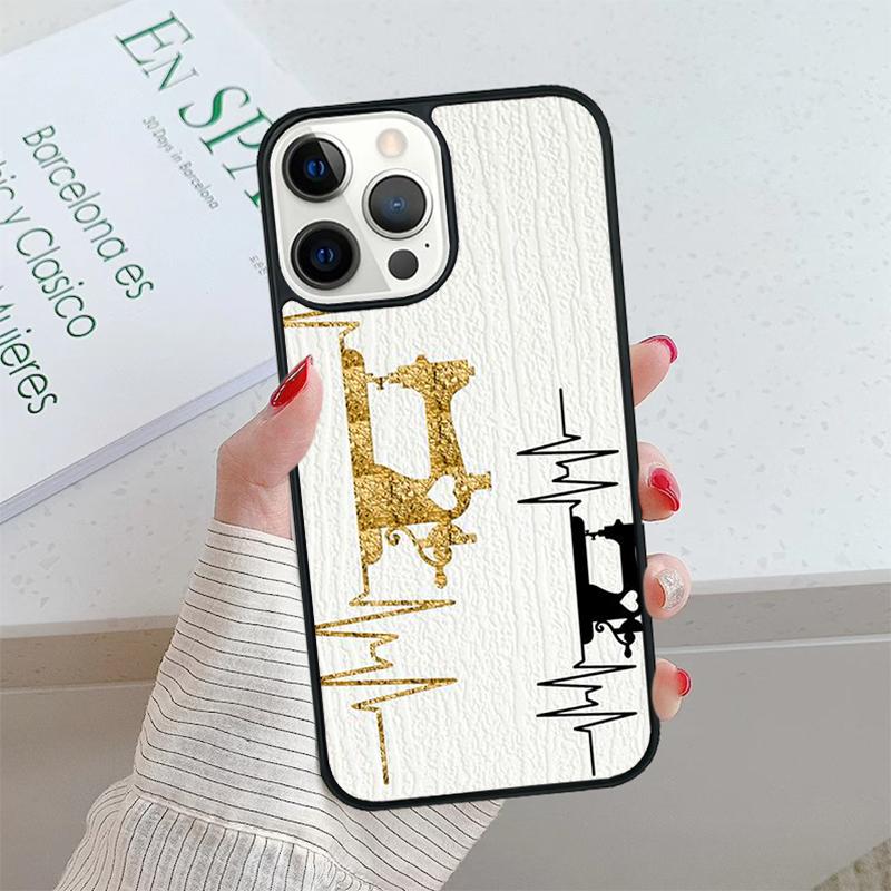 Sewing Machine Pattern Phone Case For IPhone 18 17 Air 15 16 16e 14 13 Pro Max Coque 12 11 Pro Max PLUS Fundas Cover