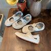 Popular Velcro Mary Jane Shoes Summer New Retro Flat Bottom Shallow Mouth Single Shoes Versatile Ballet Shoes
