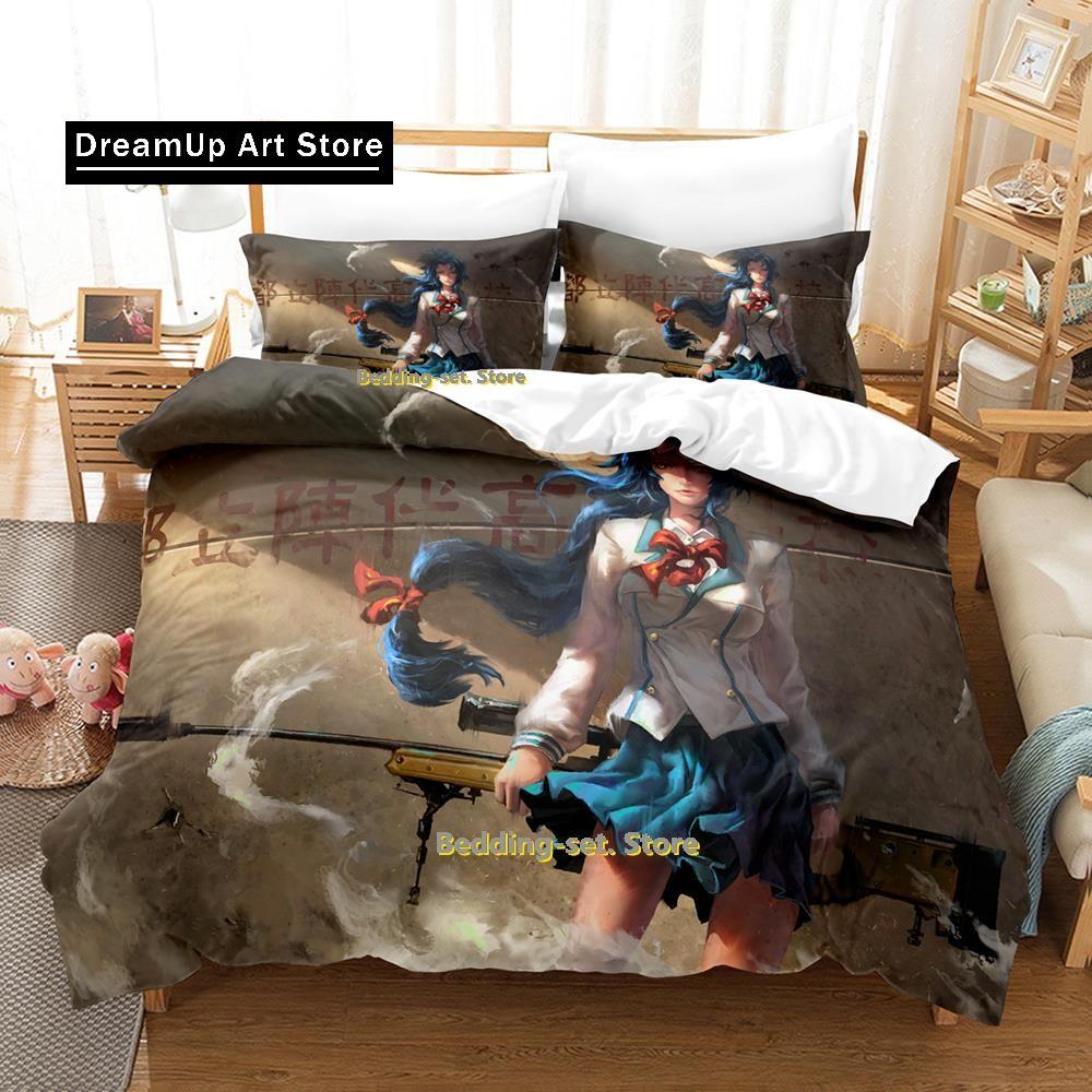 3D Print Fashion Full Metal Panic Bedding Set Boys Girls Single Twin Queen Full Size Duvet Cover Pillowcase Bed Adult Bedroom