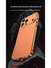 Aluminum Alloy Frame Protective Case for Apple 16 Pro Max with Metal Heat Dissipation Back Sticker