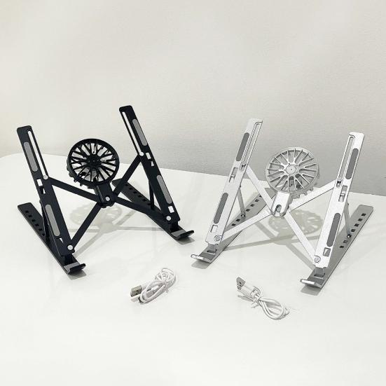 Computer Stand Laptop Holder with Cooling Fan High Stability Height Adjustable Universal Portable Notebook Laptop Bracket