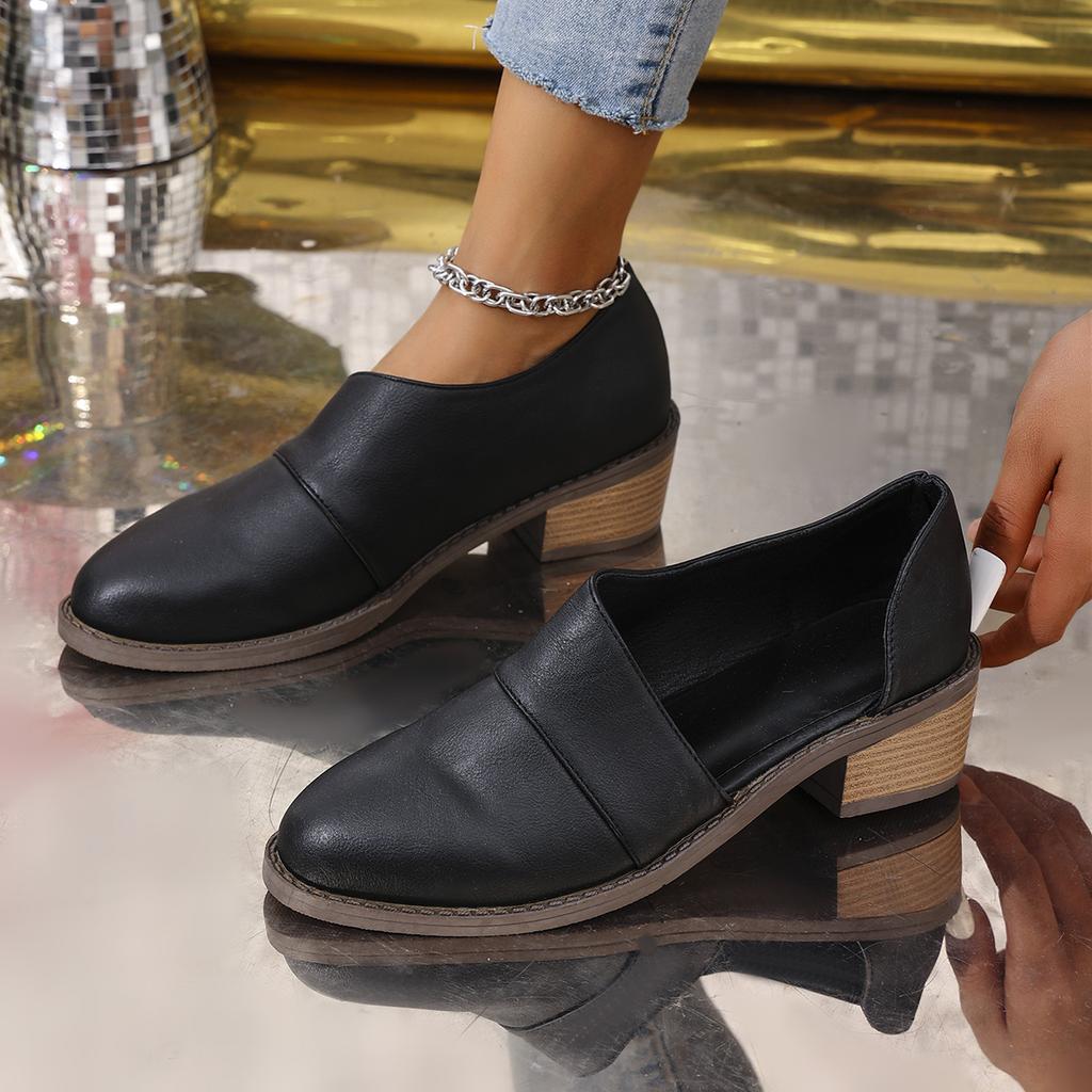 Women Pumps 2024 New Spring Ballet Slip-on High Heels Shoes for Women Large Size Pointed Toe Mary Jane Shoes Zapatos De Mujer