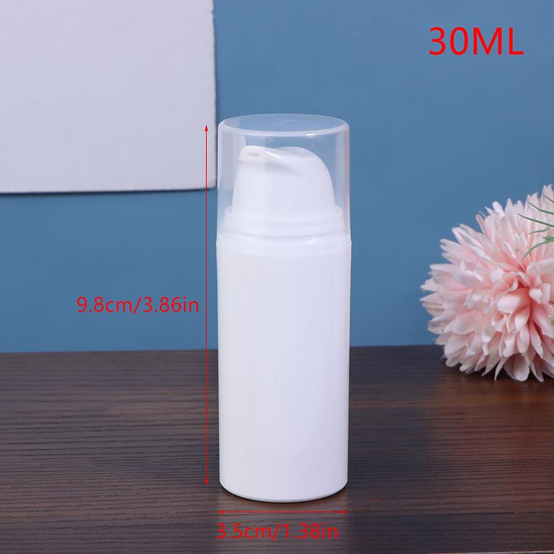 15 ml 30 ml 50 ml Plastic Reisflesjes Crème Herbruikbaar Wit Airless Pomp Emulsie Vacuüm Lotion Fles Make-up Cosmetica Voor Gel