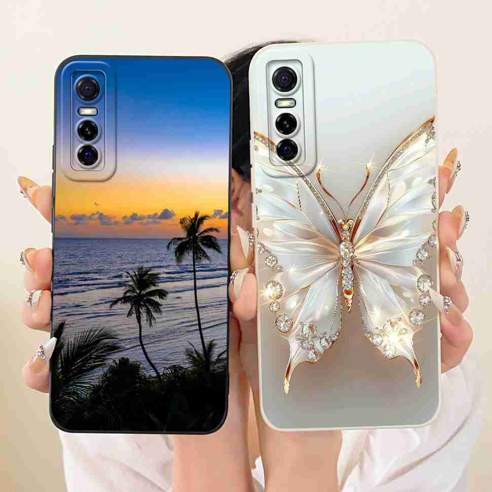 For Vivo Y73s 5G V2031A Case Luxury Painting Silicone Back Cover For Vivo Y73S Y 73s 5G 6.44" Mobile Phone Protection Cases
