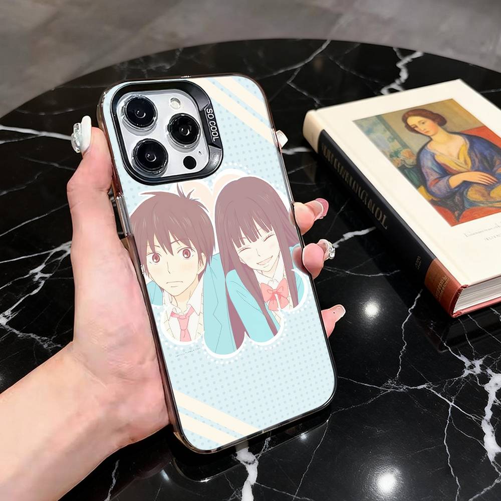 Kimi ni Todoke Coque de téléphone Pour iPhone 17,16,15,14,13,12,11 Plus,Pro Max,XS,Coque de téléphone Argentée Colorée Funda Cover