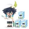 POP MART Genshin Vestir Sonho Série Chibi [Caixa Sortida 12 Peças] Pop Mart Figuras Gachapon Modelo de Plástico Brinquedos Premium Vinil Macio Original