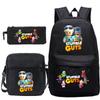 New Stumble Guys game merchandise printed student backpack three-piece set boys and girls school bag set