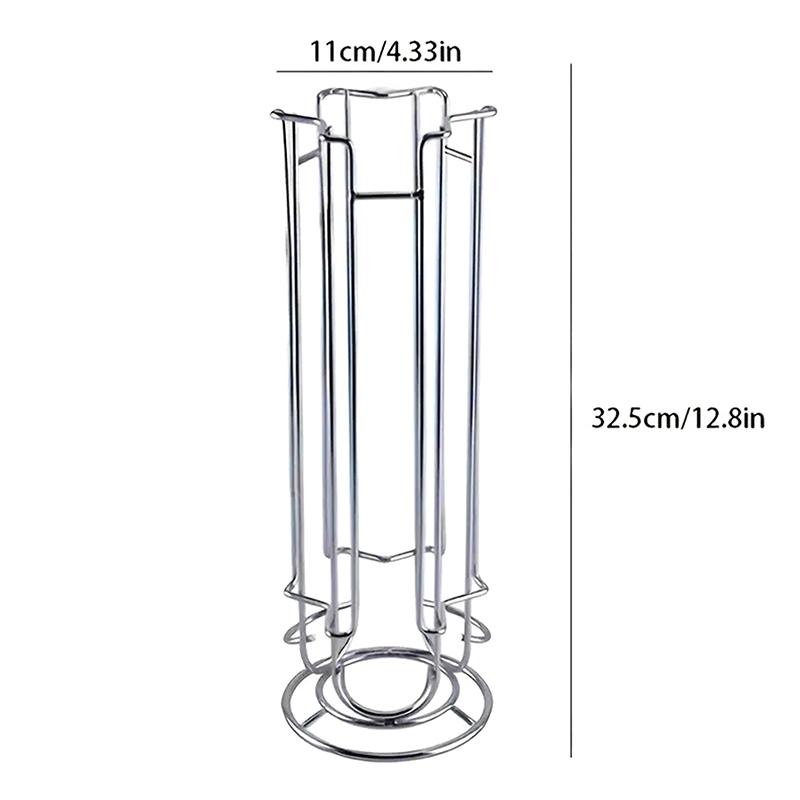 Coffee Capsule Display Rack Rotatable Storage Stand 24-Cup Storage Rack Anti-Slip Bottom For Capsules Coffee Tools