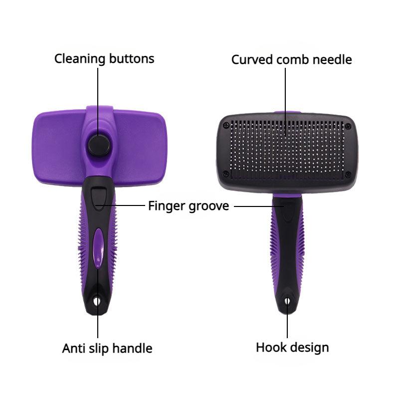 Pet Comb Cat Dog Stainless Steel Needle Combs Remove Floating Hairs Self Cleaning Massage Beauty Cleaning Brush Pets Supplies
