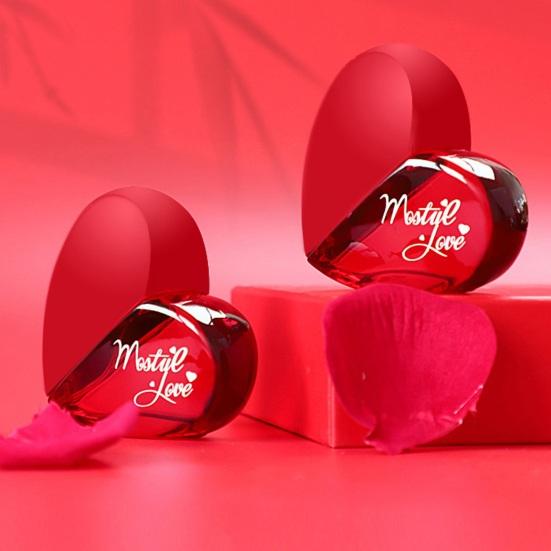 1 flacon de 50 ml de parfum Love Ladies, parfum durable, parfum tendance en forme de cœur pour les festivals, la Saint-Valentin