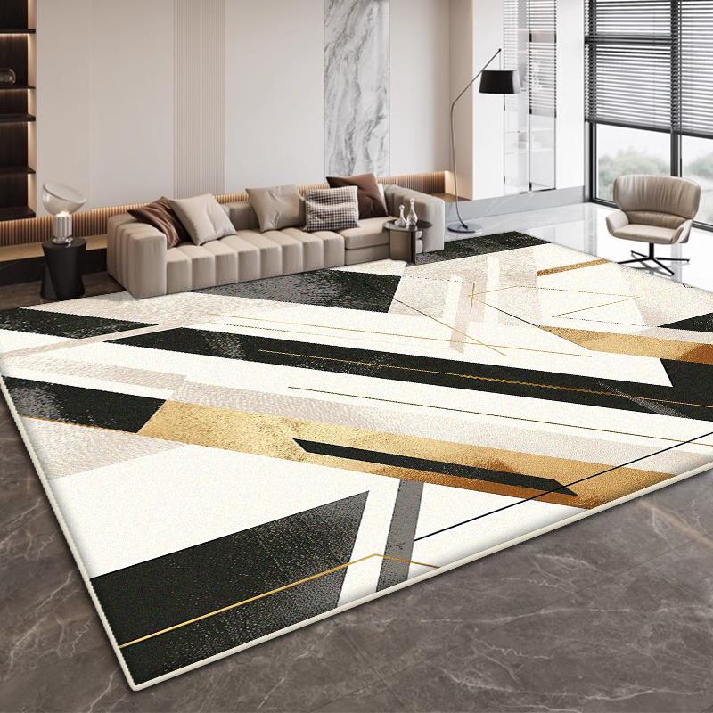 Modern Geometrisch Ontwerp Groot Antislip Wasbaar Zacht Tapijt voor Woonkamer Slaapkamer Kantoor Koffietafel Decoratie