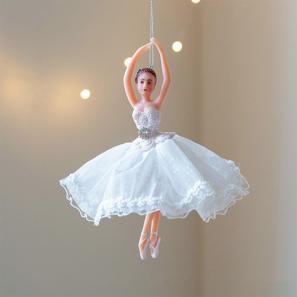 Cute Christmas Ballet Girl Pendant Gauze Skirt Handmade Christmas Tree Pendant Dance Theme Xmas Girl Decorations New Year Gifts
