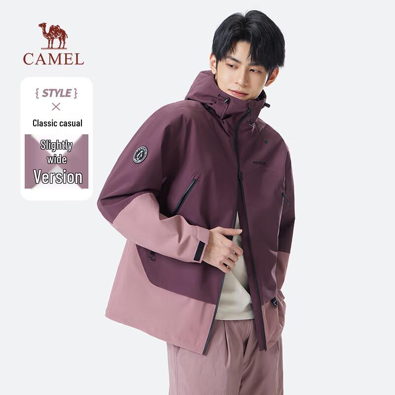 Camel Unisex Penguin Hooded Windproof Waterproof Outdoor Jacket M35BA31060