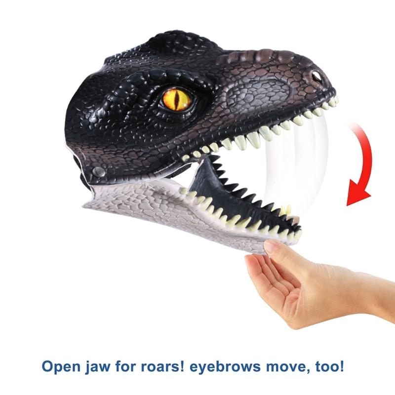 Dinosaur Masks with Moving Jaw Costume Party Tyrannosaurus Rex Latex Masks