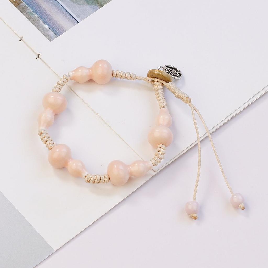 Jingdezhen ceramic gourd beaded bracelet atmospheric send family friends gift recommendation