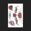 Body Art Waterdichte 3D Lichaamstatoeage Sticker Zwart Roos Vlinder Ontwerp Tijdelijke Decal Bedekking Littekens