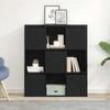 Bookshelf Black Oak Effect 89 X 24 X 101.5 Cm Engineered Wood