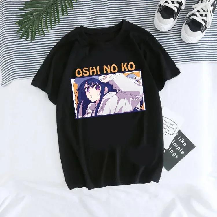 T-shirt Femme Manga Anime Oshi No Ko Harajuku Ullzang T-shirt Été Manches Courtes Décontracté et Tendance Polyvalent