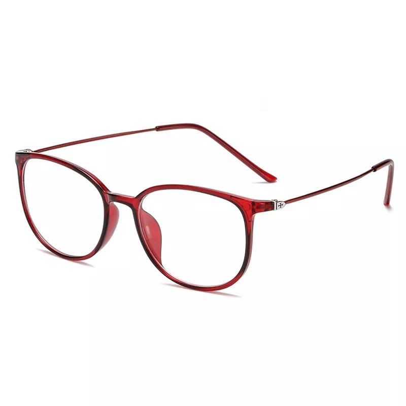 Myopia Glasses for Men Women Fashion Thin Frame Retro Blue Light Blocking Eyewear -1.0 To -6.0