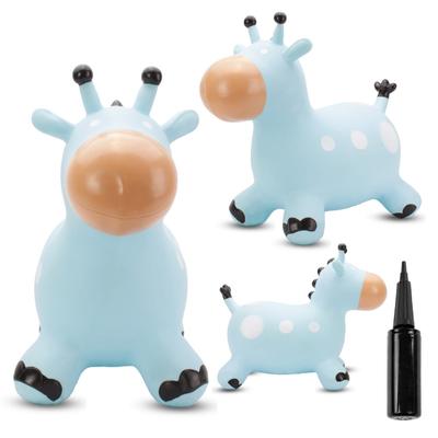 Children's Jumping Frog with Pump Blue Giraffe