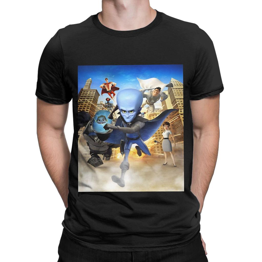 Art Megamind Painting Novelty 100% Cotton T-Shirt Megamind Vs The dDoom Syndicate Tops Tees For