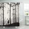 Natural Scenery Shower Curtain Set Waterfall Spring Landscape Home Bathtub Decor Waterproof Polyester Cloth Bathroom Curtains
