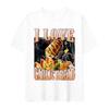 Funny Meme I Love Garlic Bread Skeleton Graphic Printed T Shirt Women Casual Short Sleeve Tshirts Summer Roundneck Clothing