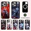 A-Arlecchino G-Genshin Impact Phone Case For iPhone17,16,15,14,13,12,11 Plus,Pro Max Magnetic For Magsafe Wireless Charging
