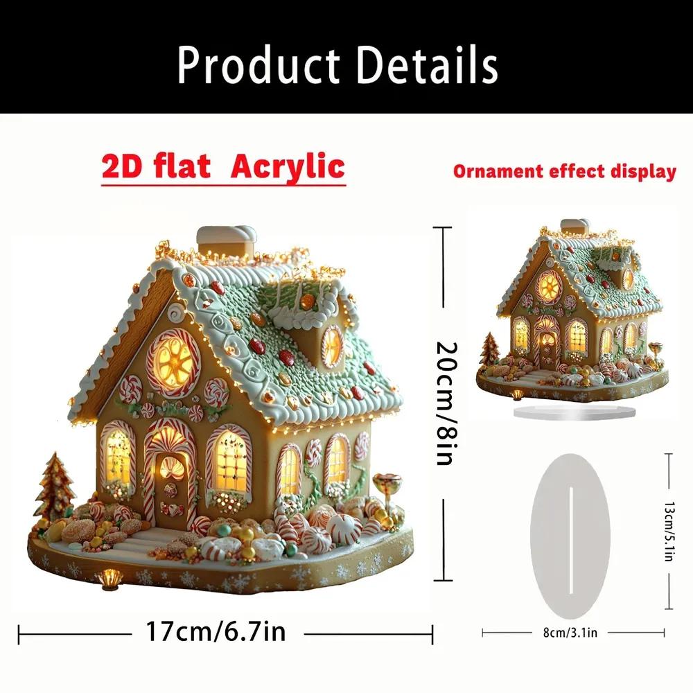 Christmas Tabletop Gingerbread House Bohemian Style Decor