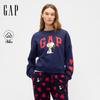 Sudadera de invierno 2025 para mujer con logo y estampado de dibujos animados, cuello redondo de forro polar