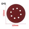 DYS TOOL SHOP 5 Stück 40-240 Körnung 125 mm rundes Polierschleifpapier 8 Löcher Schleifscheibenblätter