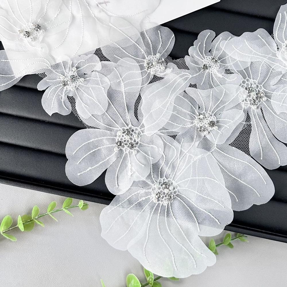 Lace Flowers Cloth Decoration Patch Hand-embroidered Lace Embroidered Patch Flowers Cloth Patch