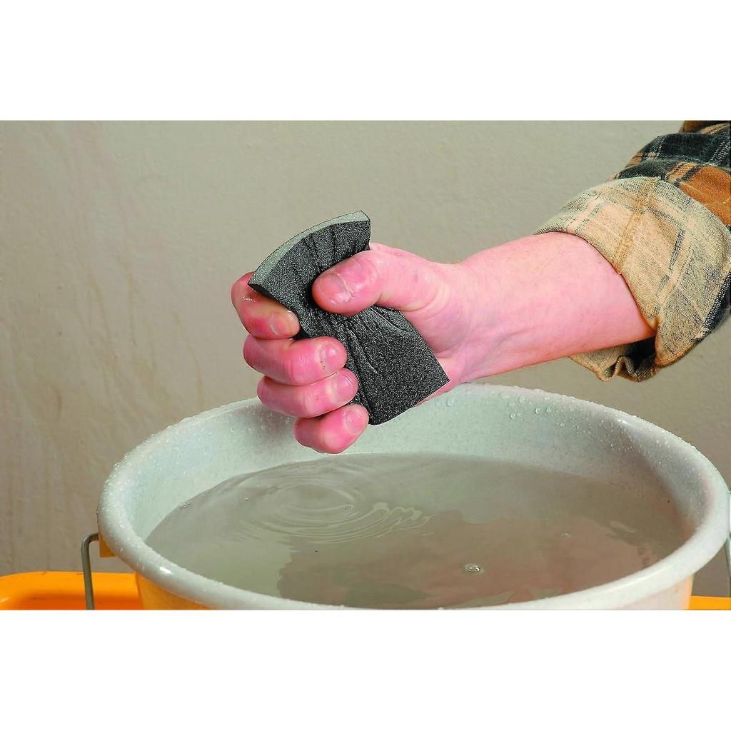 Set of 3 Abrasive Sponges with Fine, Medium & Coarse Grain for Wood and Metal - Abrasive Paper Usable Dry and Wet