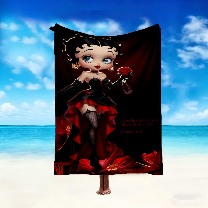 [Betty Boop Blanket] Creative Blanket for Women Men Family Friend On Birthday Mothers Fathers Day Valentines Day