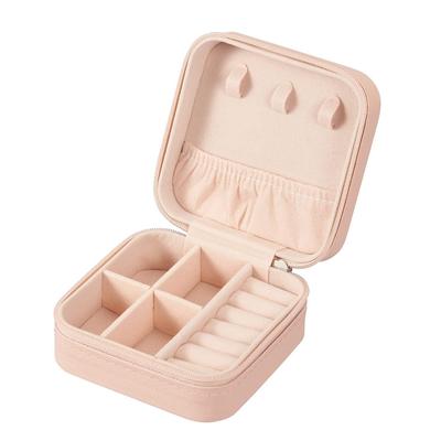 Portagioie piccolo in pelle PU, portagioie portatile da viaggio per anello, ciondolo, orecchino, collana