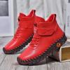 Plus Size 36-42 Womans Winter Boots Female Oxford Handmade Sewing Sneakers Women Punk Red Ankle Boots with Fur Botas De Mujer