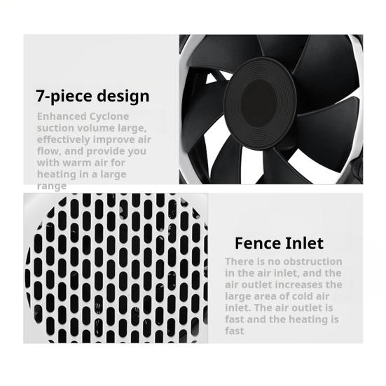 Home Small Space Heater Quick Heating Temperature Adjustable Quiet Operation Cold Weather Warming Machine Room Heater