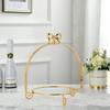 Enkellaags Tweelaags Drie Laags Strik Metalen Taartstandaard Goud Zilver Rond Parel Dessert Taartvorm Fruitplateau Display Stand