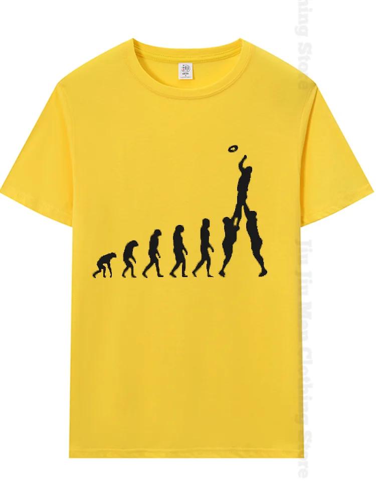 Rugby Evolution Novelty Funny T-Shirt Male Black Tops Tee Hipster Oversized T Shirt Men Sweatshirt Tees Fashion Harajuku Tshirts