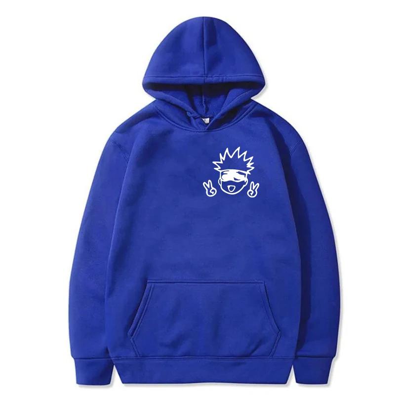 Unisex Jujutsu Kaisen Anime Hoodies Sweatshirts Large Animated DesignsKawaii Gojo Satoru Graphic Streetwear
