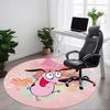 1 Stück Mutig, der feige Hund Büro Runder Teppich, Schlafzimmer Wohnzimmer Heimdekoration, Zimmer Deko, Offic a1016069