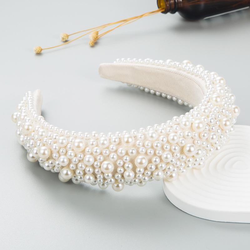 Hairband Sponge Hair Accessory for Women, Handmade with Sequins, In Multiple Colors, Wide-edge Headband