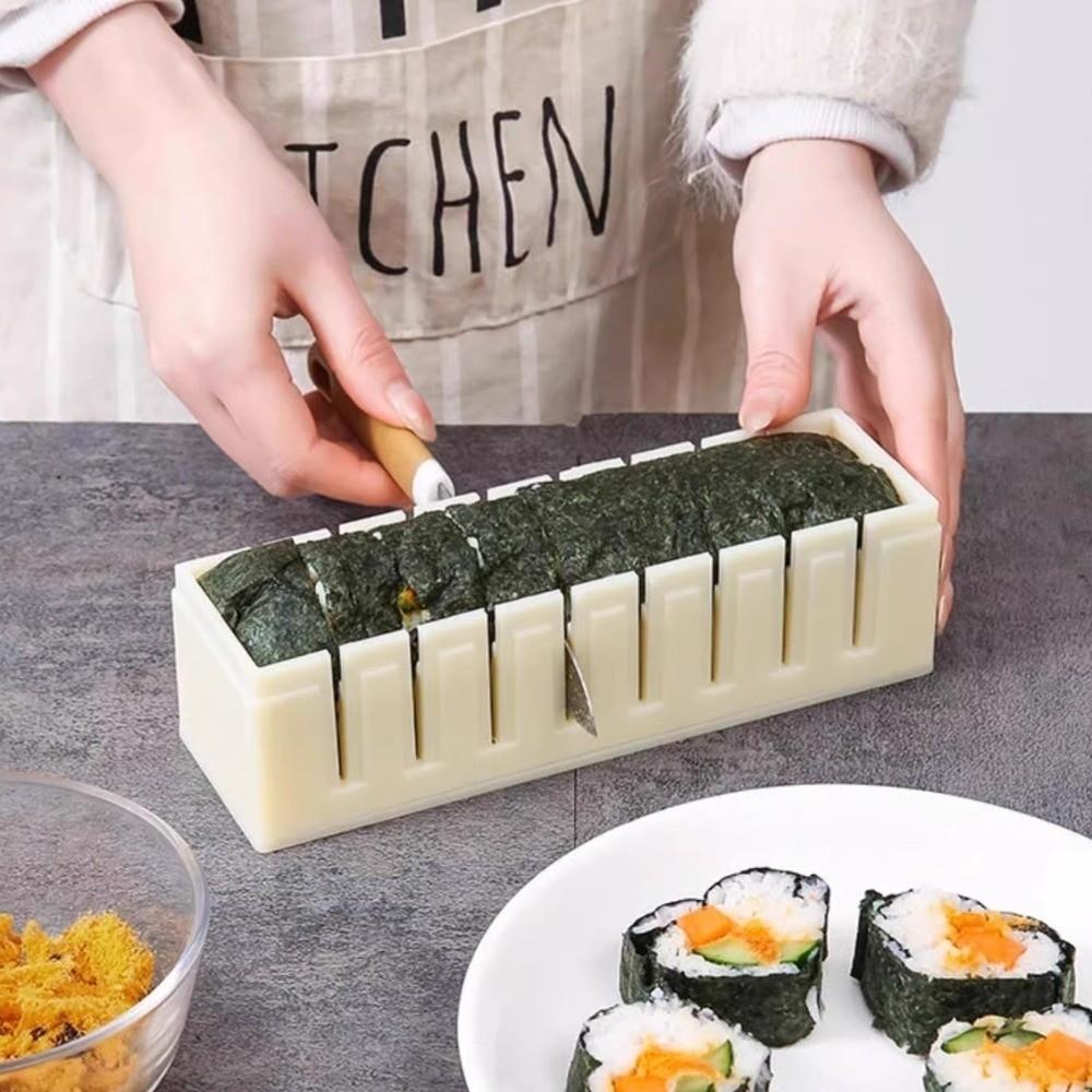 Plastic Sushi Maker Kit Anti-stick Sushi Making Tools Kimbap Sushi Rolls Mold Kitchen Accessories