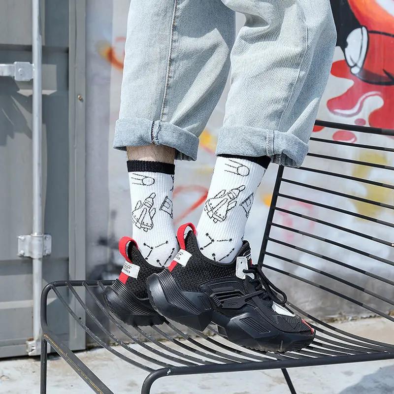 Long Tube Male Japanese College Style Harajuku Korean Sports Female Couple Mens Socks High Top Female Trendy Cotton Socks